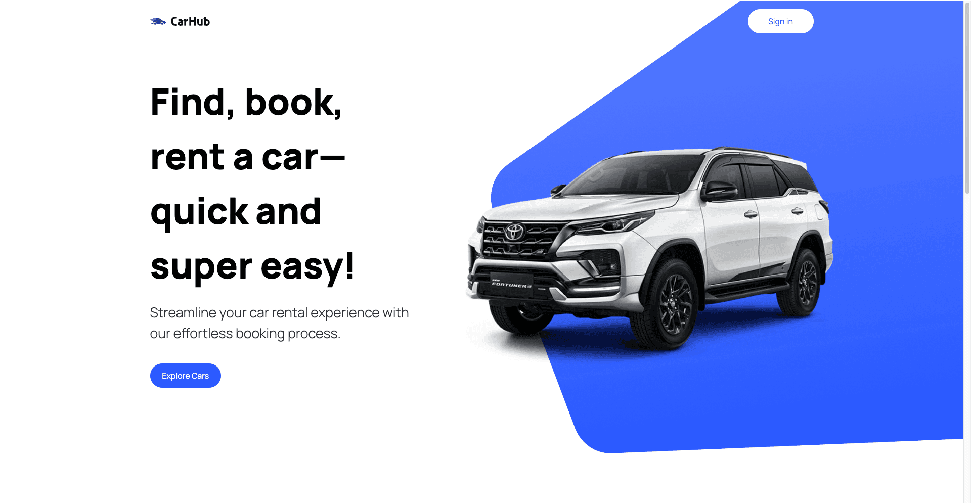 Cars Rent App (UI only)